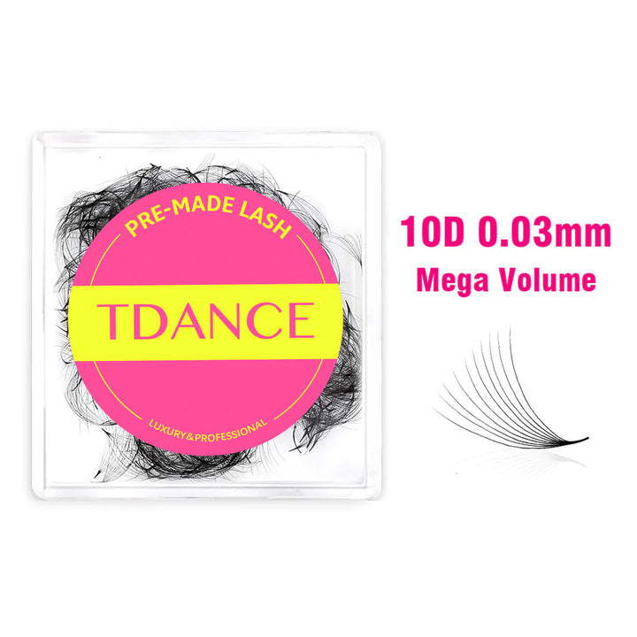 10D Handmade Premade Volume Loose Fans Pointy Base(500 Fans)