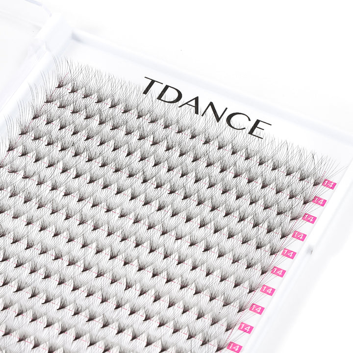 12D Premade Volume Fans Eyelash Extensions 320 Fans 16 Rows (Pointy Base) - TDANCE