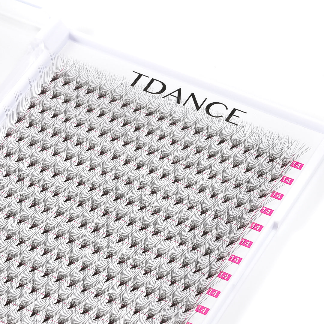 14D Premade Volume Fans Eyelash Extensions 320 Fans 16 Rows (Pointy Base) - TDANCE