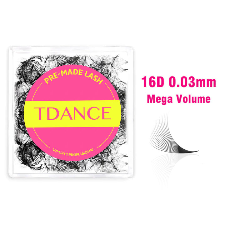 16D 0.03 Mega Volume Handmade Premade Volume Loose Fans Pointy Base(500 Fans)