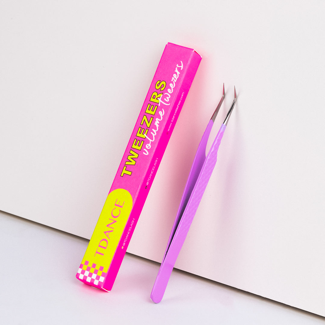 TV-03 Violet Fiber Tweezers For Eyelash Extension