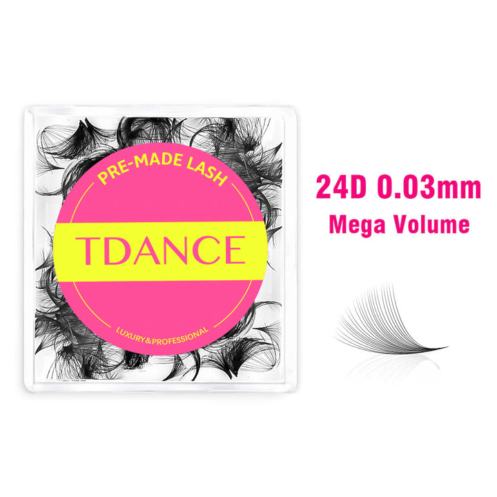 24D Handmade Premade Volume Loose Fans Pointy Base(500 Fans)