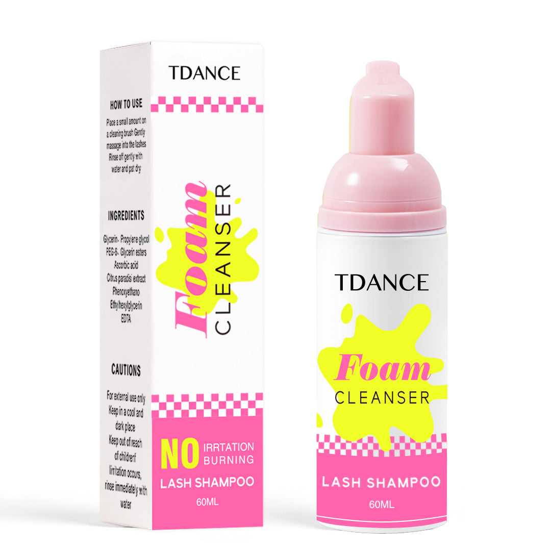 White Bottle Eyelash Extension Cleanser Foam 60ML - TDANCE