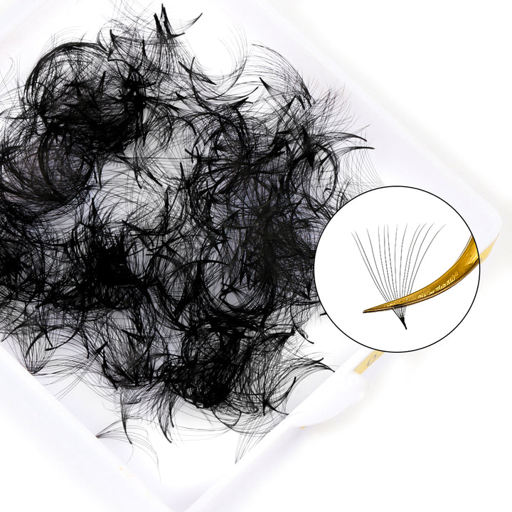 12D 0.03 Mega Volume Handmade Premade Volume Loose Fans Pointy Base(500 Fans)