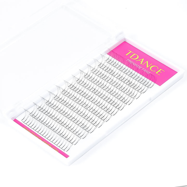 3D Premade Volume Fans Lashes  12 Rows (Long Stem) - TDANCE