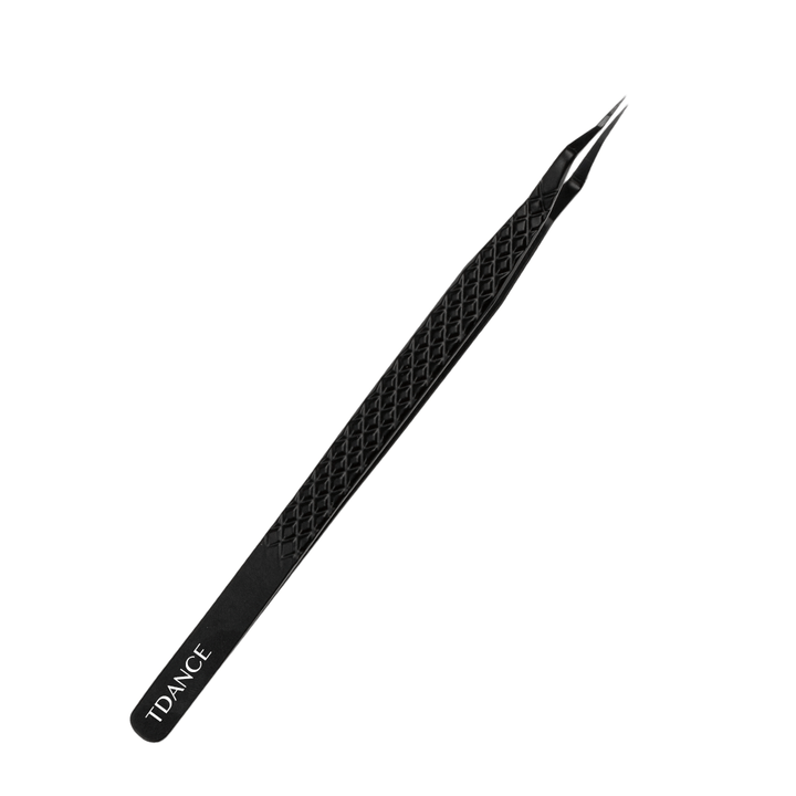 TW-18 Professional Black Tweezers For Eyelash Extension TDANCE 3