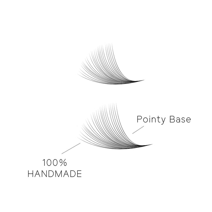 24D Handmade Premade Volume Loose Fans Pointy Base(500 Fans)
