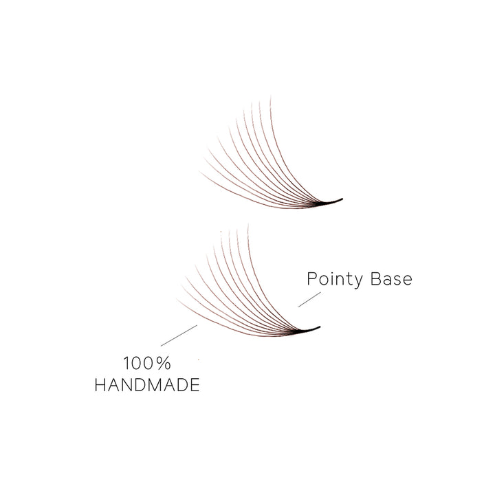 10D Colored Dark Brown Premade Volume Loose Fans(500 Fans) USA2