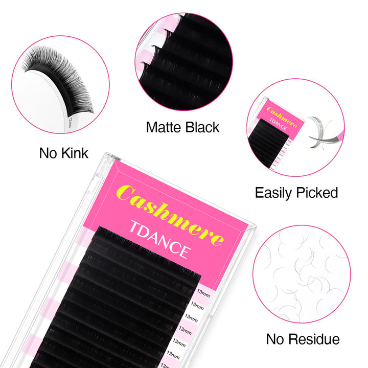 16 Rows 0.07MM Cashmere Premium Mega Volume Eyelash Extensions USA