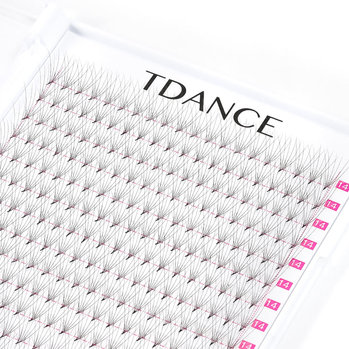 6D Premade Volume Fans Eyelash Extensions 320 Fans 16 Rows (Pointy Base) - TDANCE