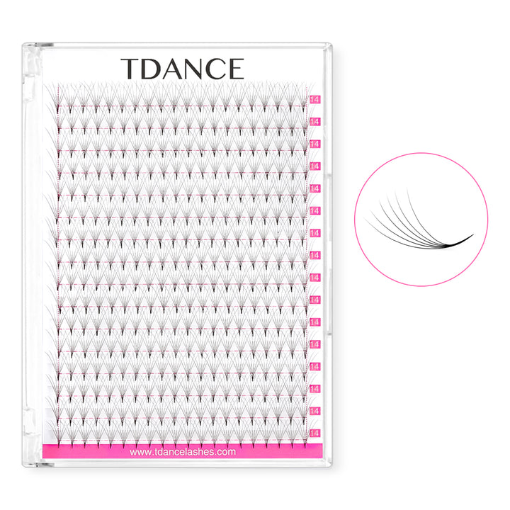 6D Premade Volume Fans Eyelash Extensions 320 Fans 16 Rows (Pointy Base) - TDANCE