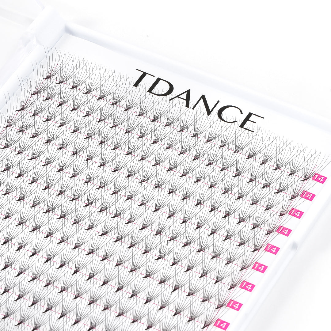 8D Premade Volume Fans Eyelash Extensions 320 Fans 16 Rows (Pointy Base) - TDANCE