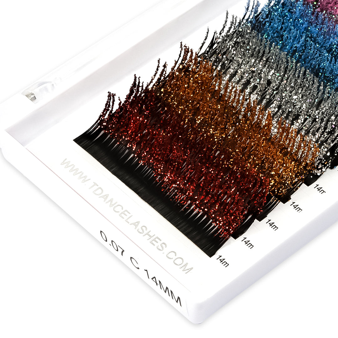 0.07MM Wispy Glitter Eyelash Extensions
