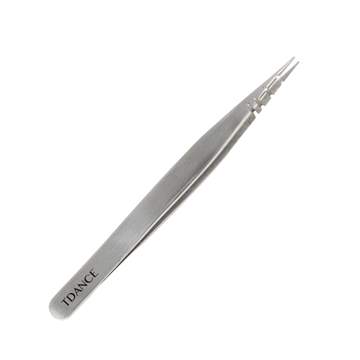 TW-19 Silver Tweezers For Eyelash Extension TDANCE1
