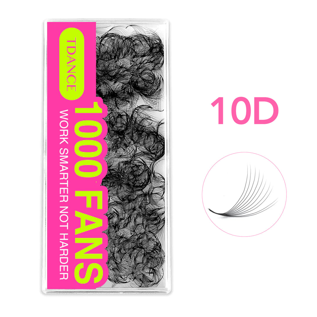 10D Handmade Premade Volume Loose Fans Pointy Base(1000 Fans) 1