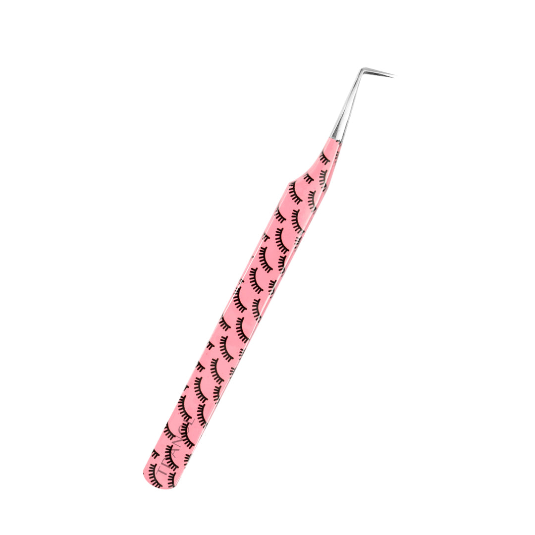 TR-05 Printed Black Lashes Tweezers For Eyelash Extension