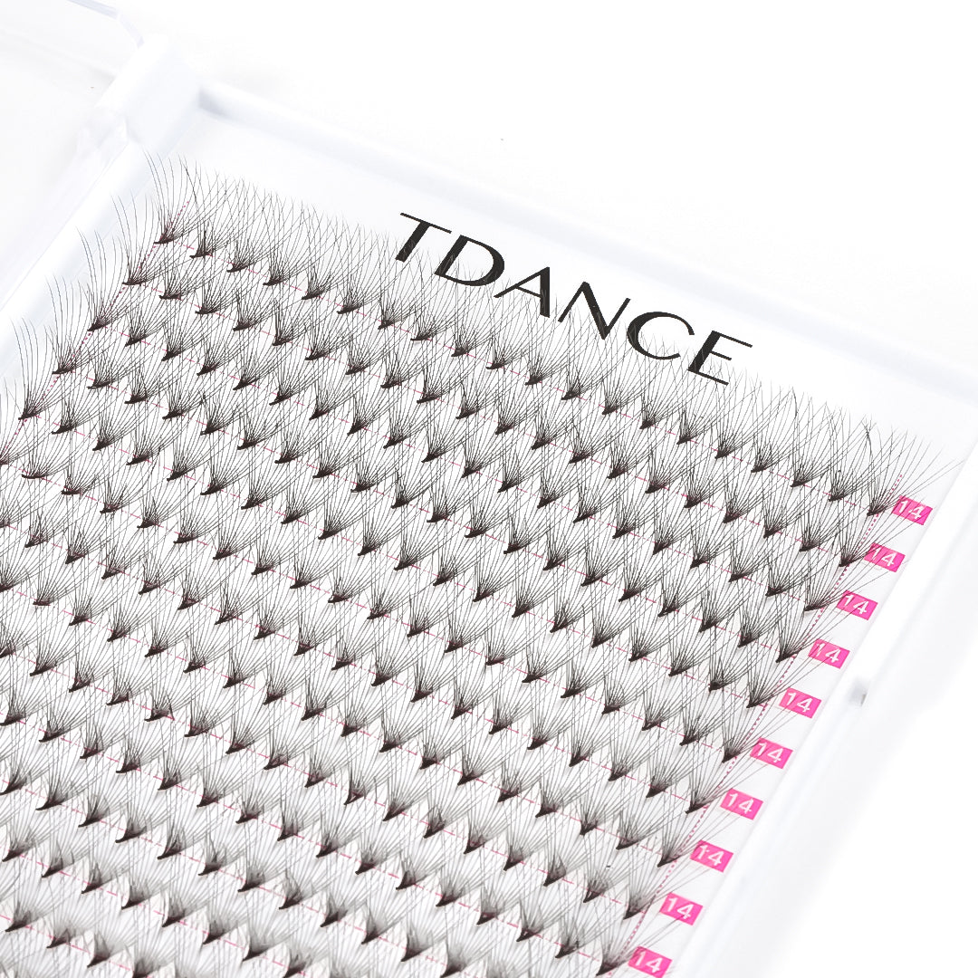 12D Premade Volume Fans Eyelash Extensions 320 Fans 16 Rows (Pointy Base) - TDANCE