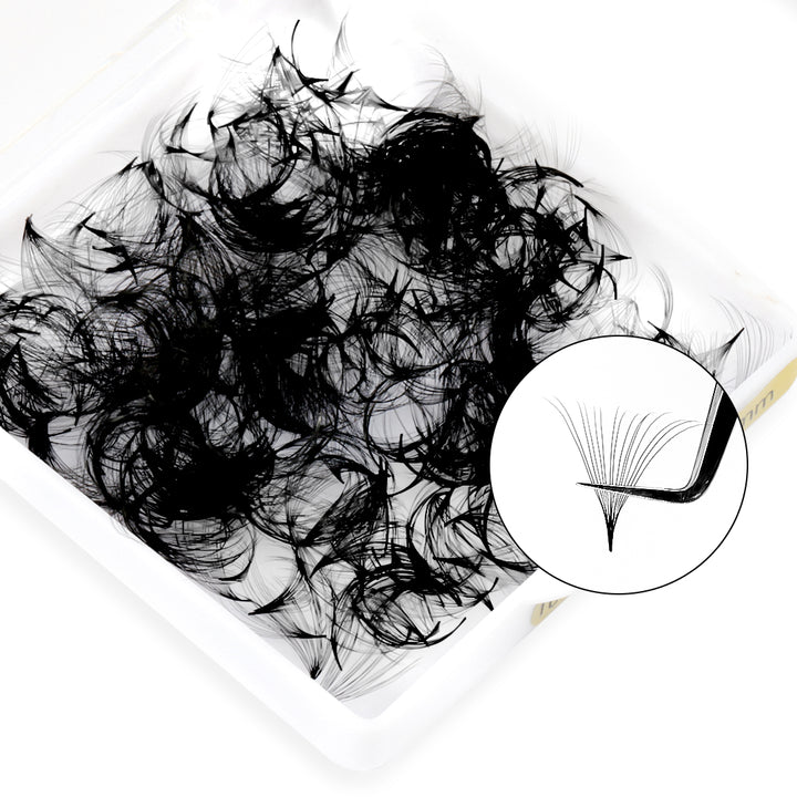 16D 0.03 Mega Volume Handmade Premade Volume Loose Fans Pointy Base(500 Fans)