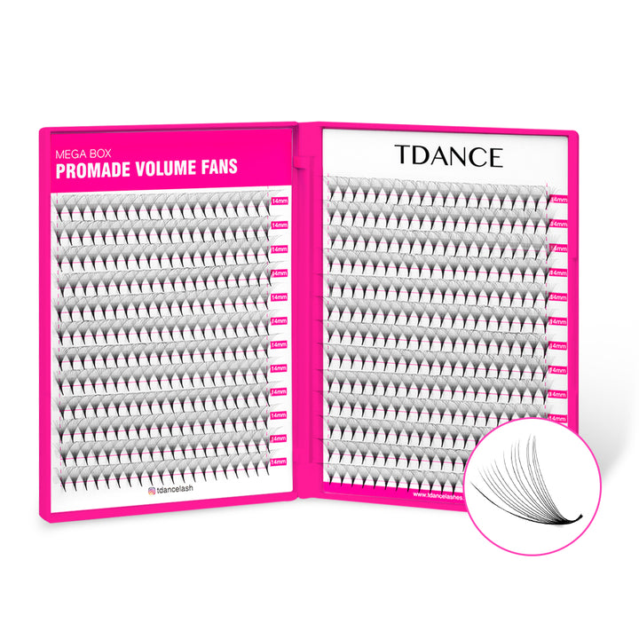 16D Promade Volume 500 Fans Lashbook TDANCE