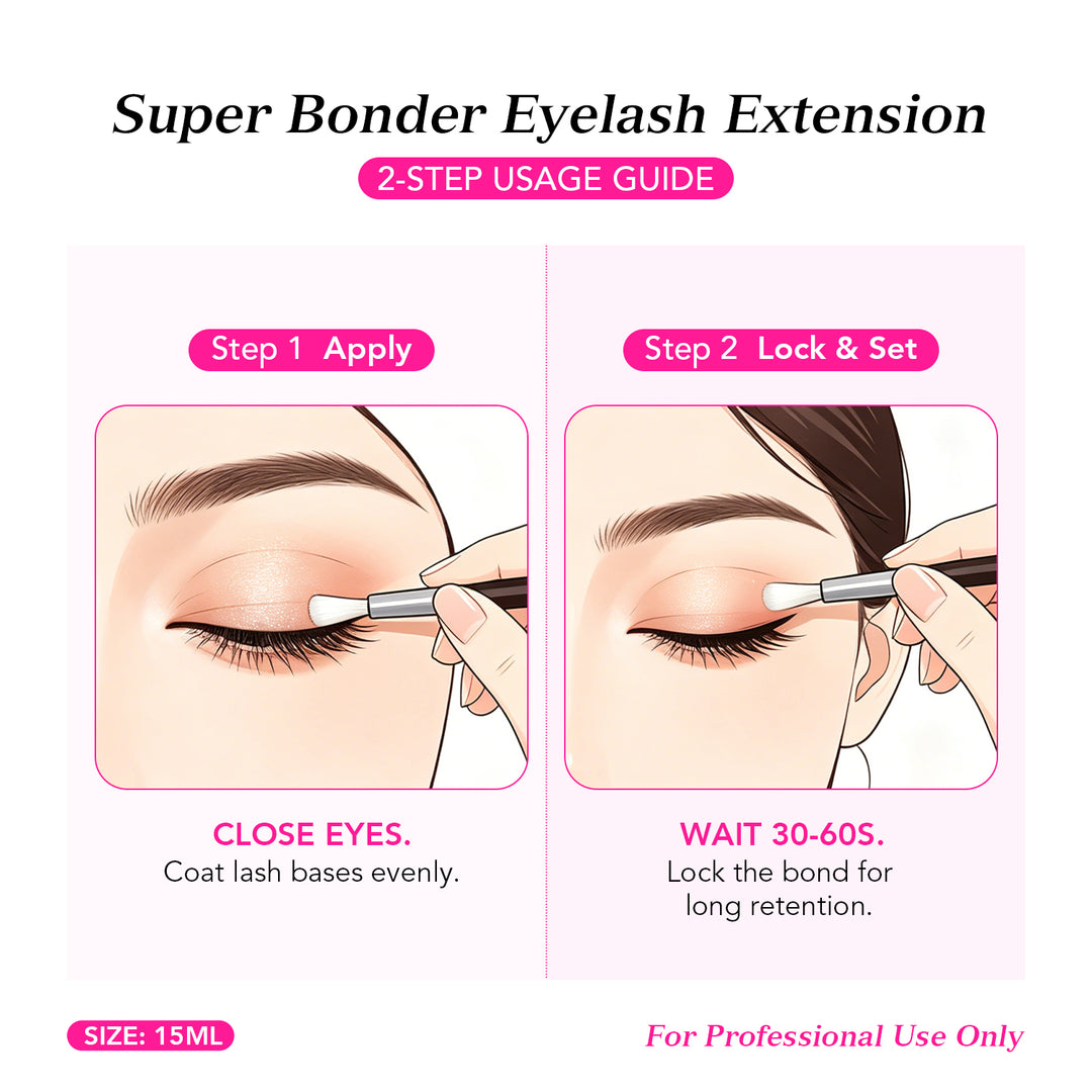 Extensión de pestañas Super Bonder (15 ml)
