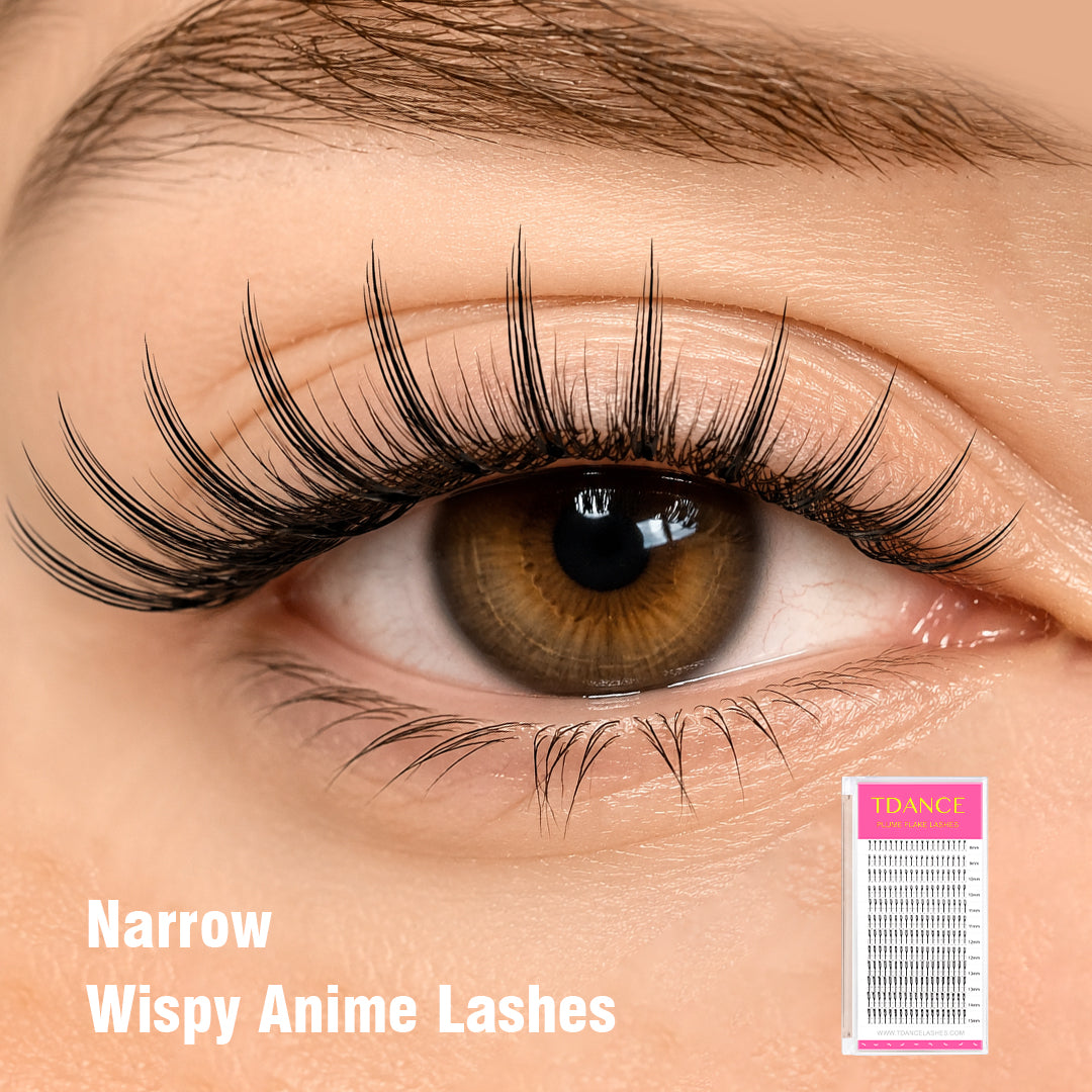 12 Rows 0.07MM Narrow Wispy Anime Lashes