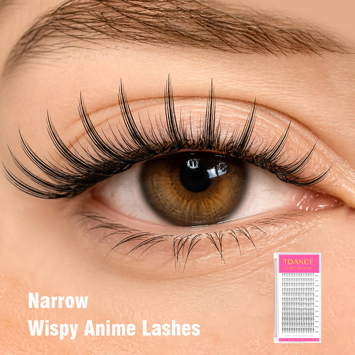 12 Rows 0.07MM Narrow Wispy Anime Lashes