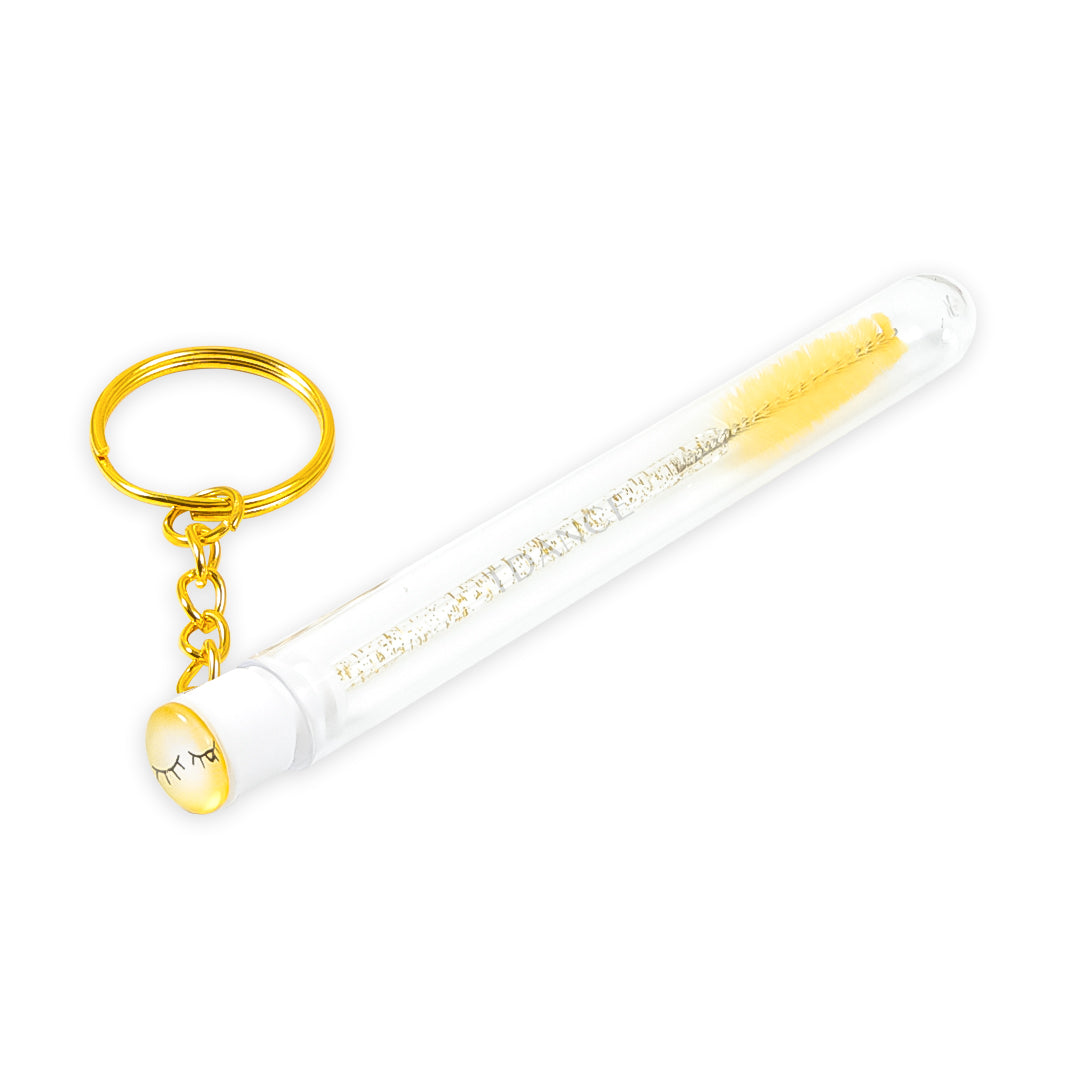 Smiley Bottle Glitter Mascara Brushes With Ring