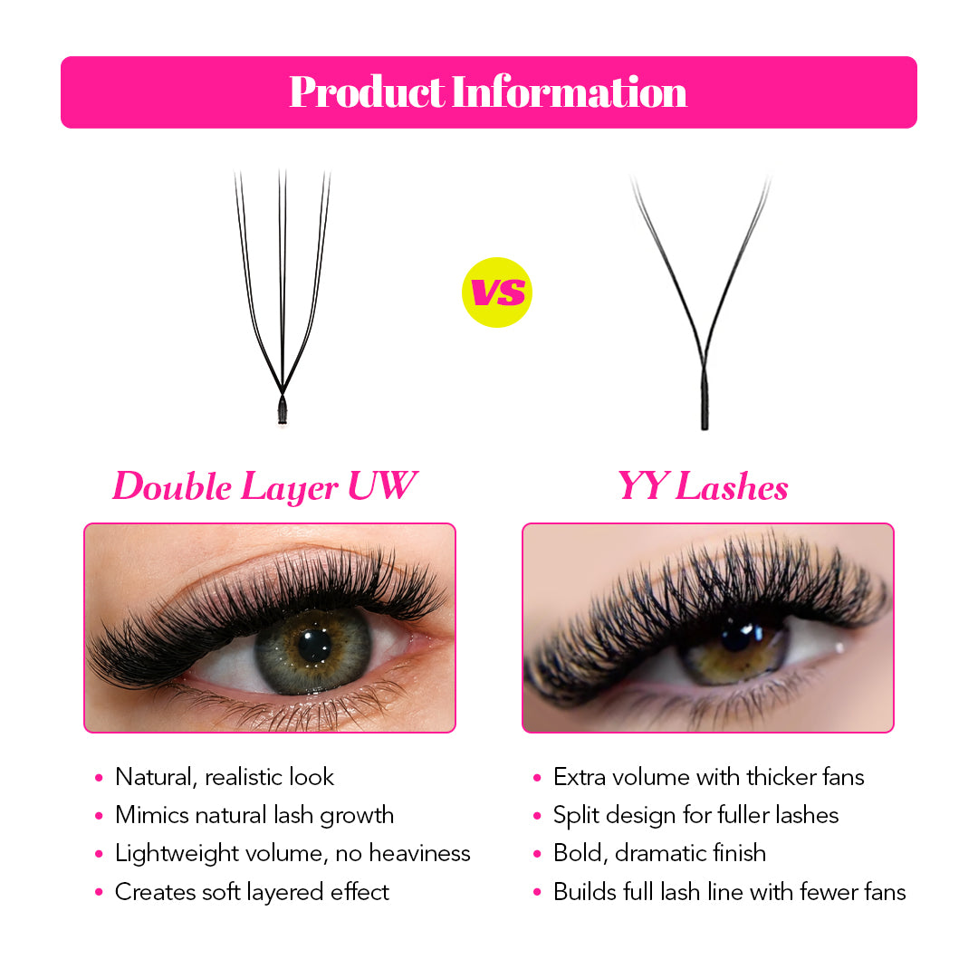 Double Layer U-Shape W / U-W 3D Lashes