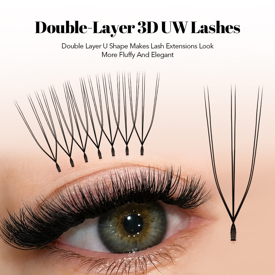 Double Layer U-Shape W / U-W 3D Lashes