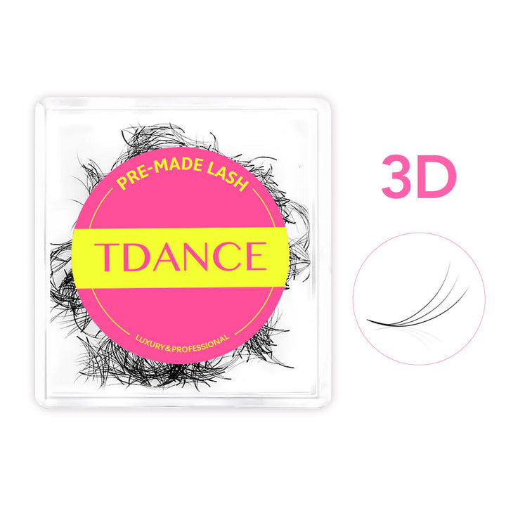 3D Handmade Premade Volume Loose Fans Pointy Base(500 Fans)
