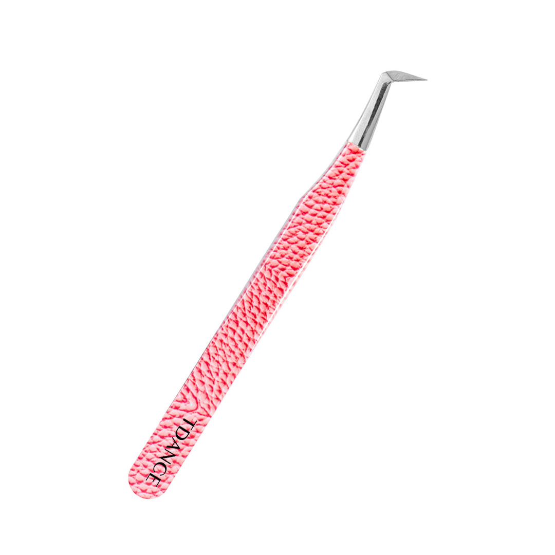 TP-08 Pink Marbling Tweezers For Eyelash Extension