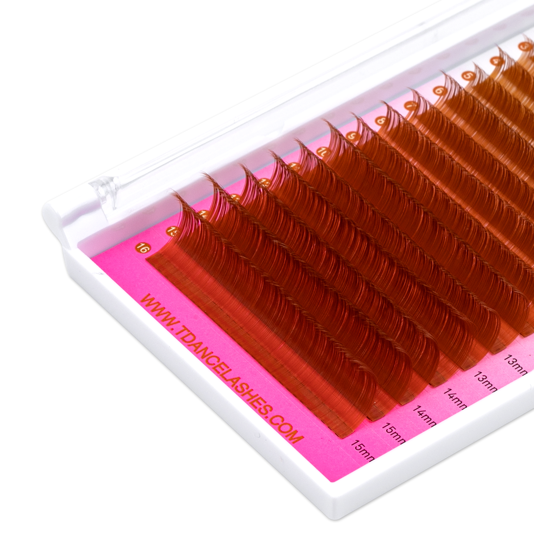16 Rows Premium Brown Colored Volume Lashes