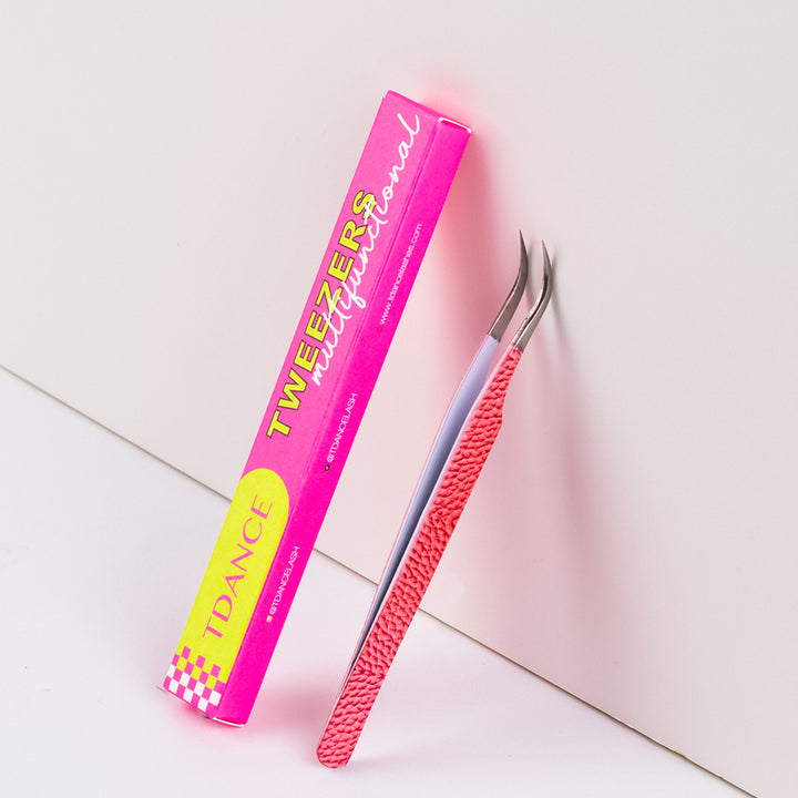 TP-01 Pink-Pinzetten für die Wimpernerweiterung