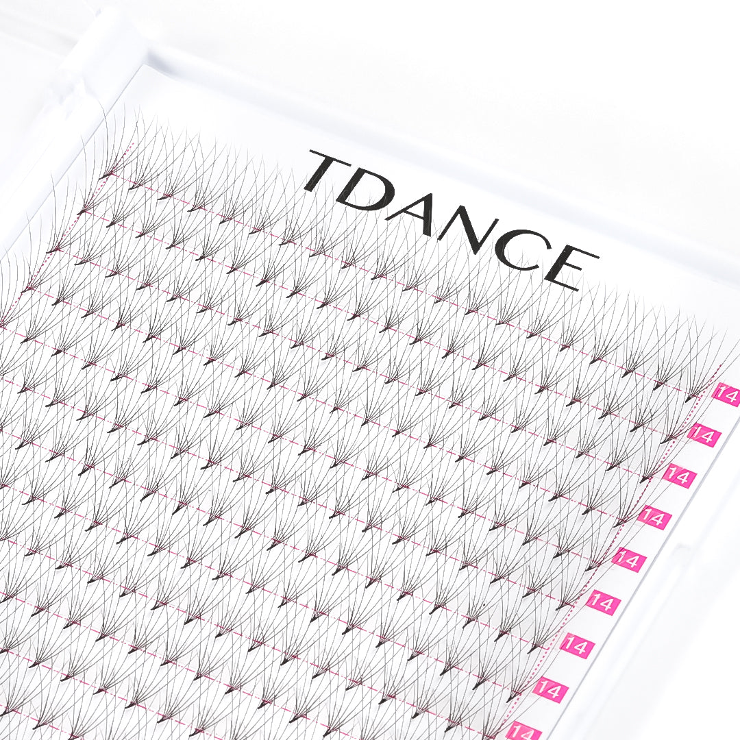 6D Premade Volume Fans Eyelash Extensions 320 Fans 16 Rows (Pointy Base) - TDANCE