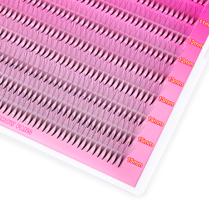 8D Premade Volumenfans Wimpern Erweiterungen 320 Fans 16 Zeilen (pointy base)