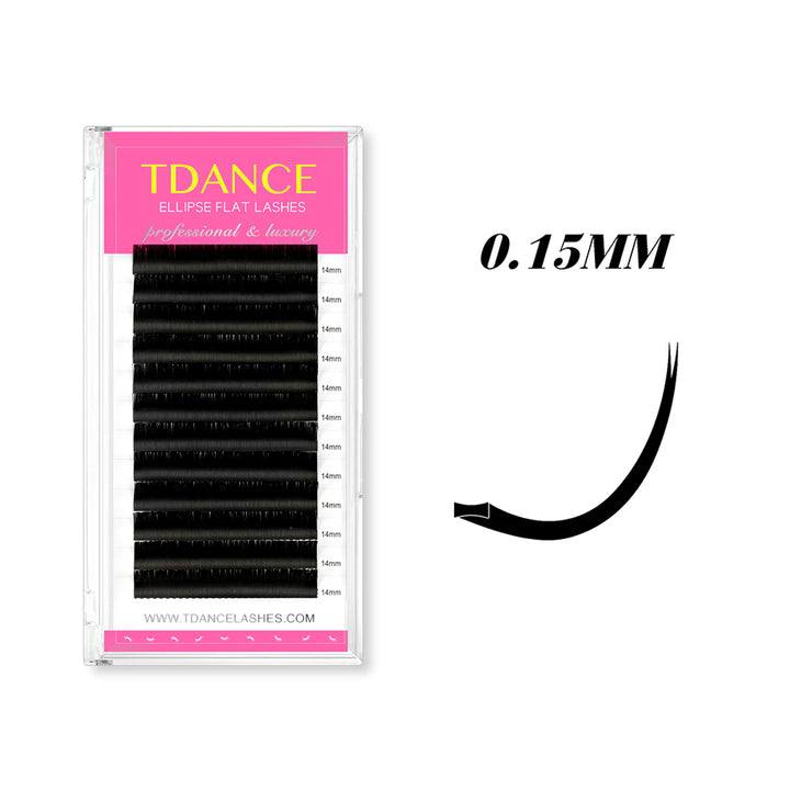 0.15MM Ellipse Flat Classic Eyelash Extensions - TDANCE