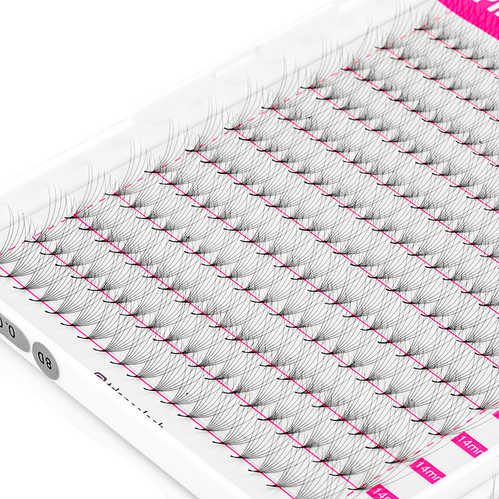 8D Premade Volumenfans Wimpern Erweiterungen 320 Fans 16 Zeilen (pointy base)