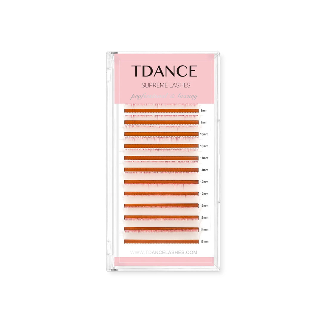 0.07MM Ombre White-Pink Volume Eyelash Extensions TDANCE