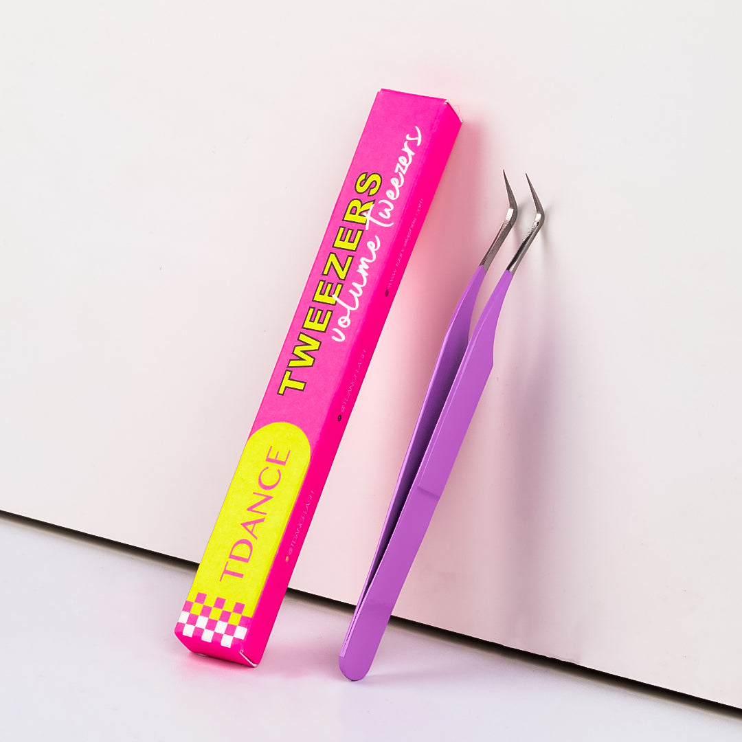 Curved Volume Fiber Tweezers For Eyelash Extension