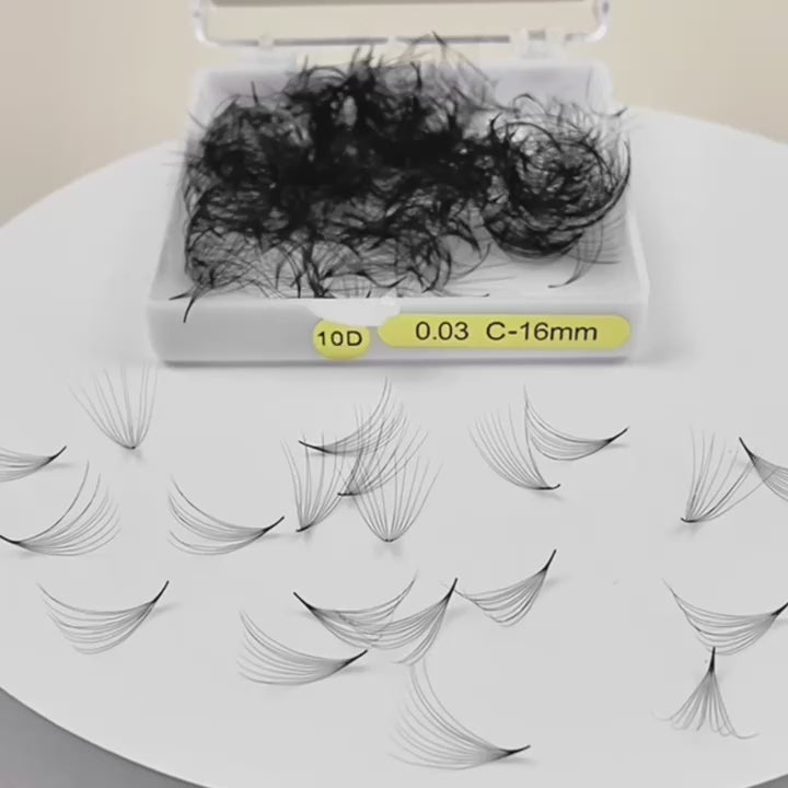 10D Handmade Premade Volume Loose Fans Pointy Base(500 Fans)