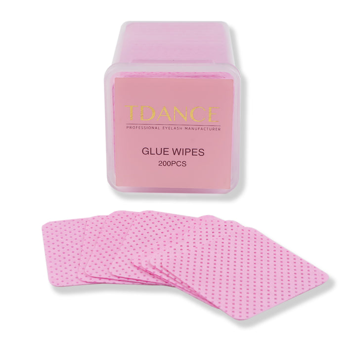 Pink Adhesive Wipes For Eyelash Extensions(200pcs) TDANCE