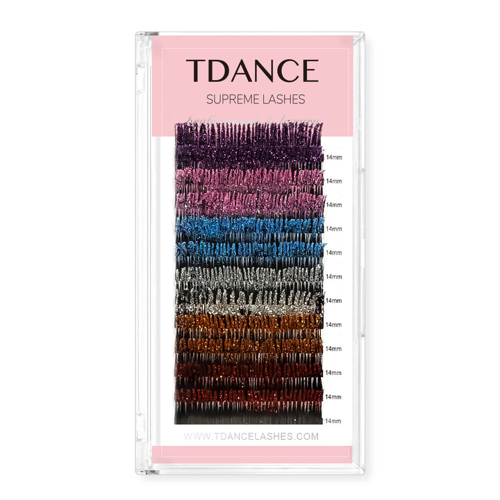 0.07MM Wispy Glitter Eyelash Extensions