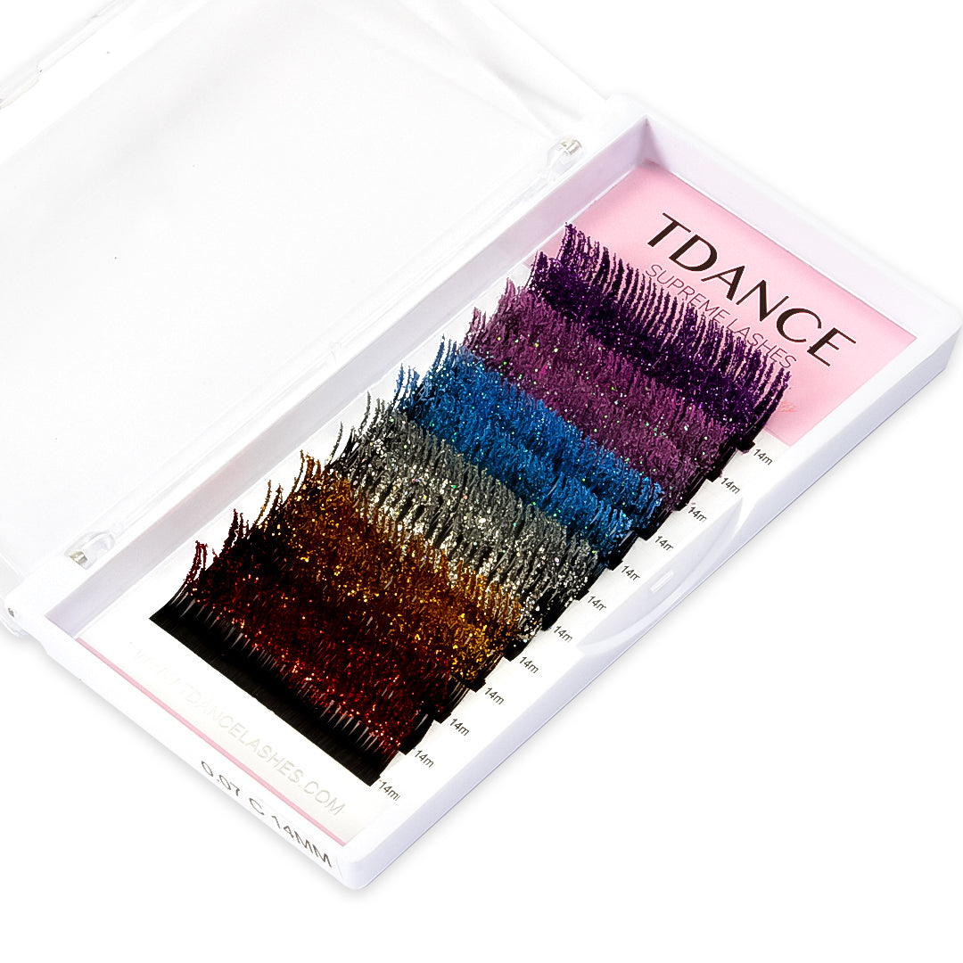 0.07MM Wispy Glitter Eyelash Extensions