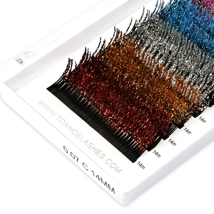 0.07MM Wispy Glitter Eyelash Extensions