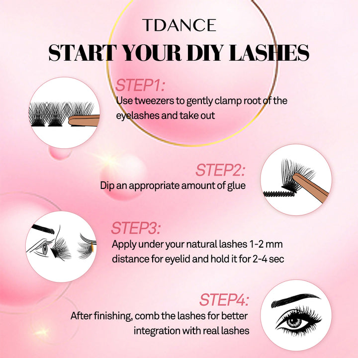 Style 006 72 Lash Clusters DIY Eyelash Extensions